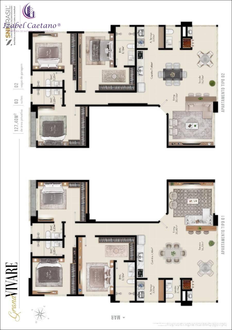 Apartamento, 3 quartos, 127 m² - Foto 4