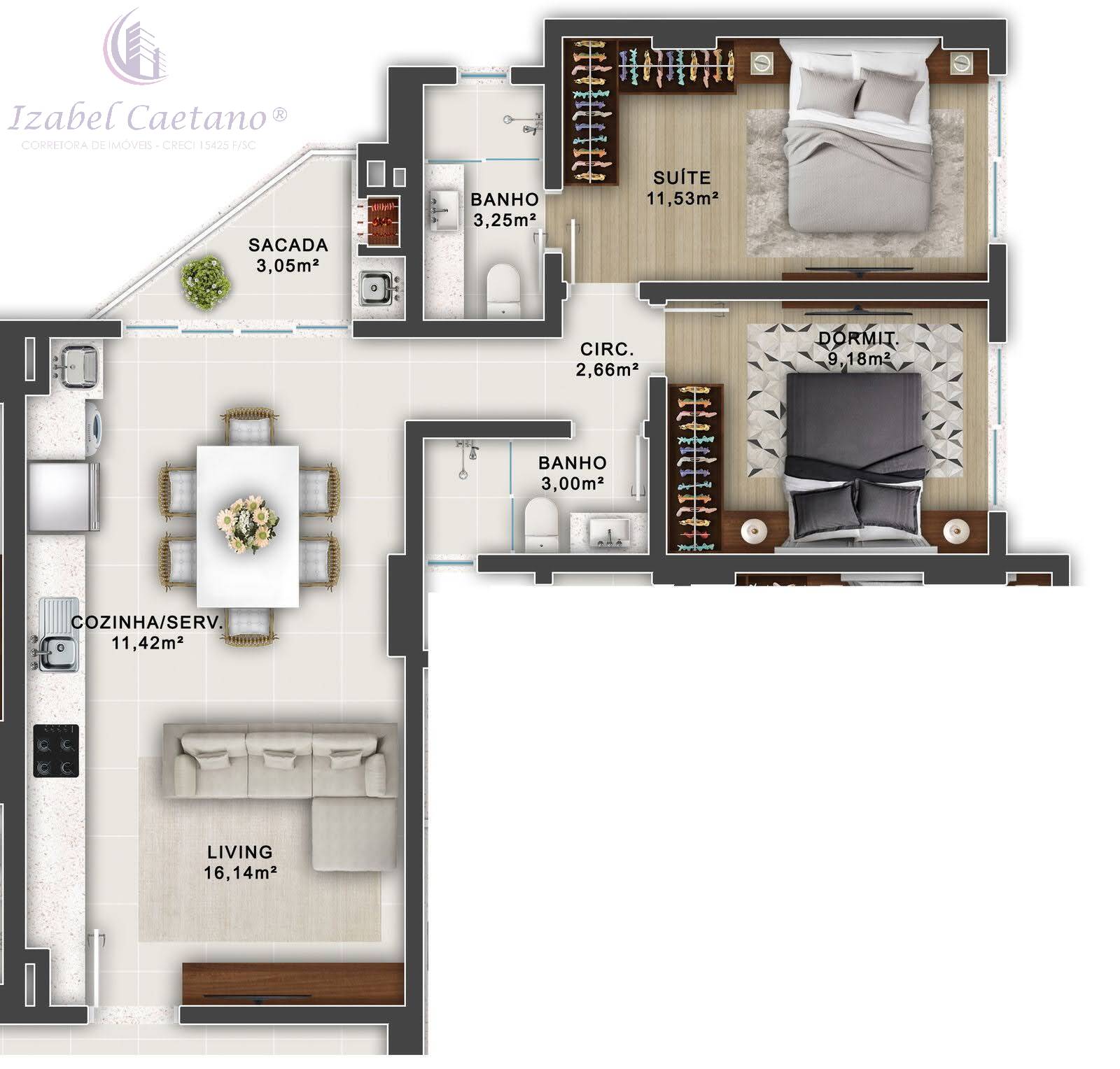 Apartamento, 2 quartos, 69 m² - Foto 9