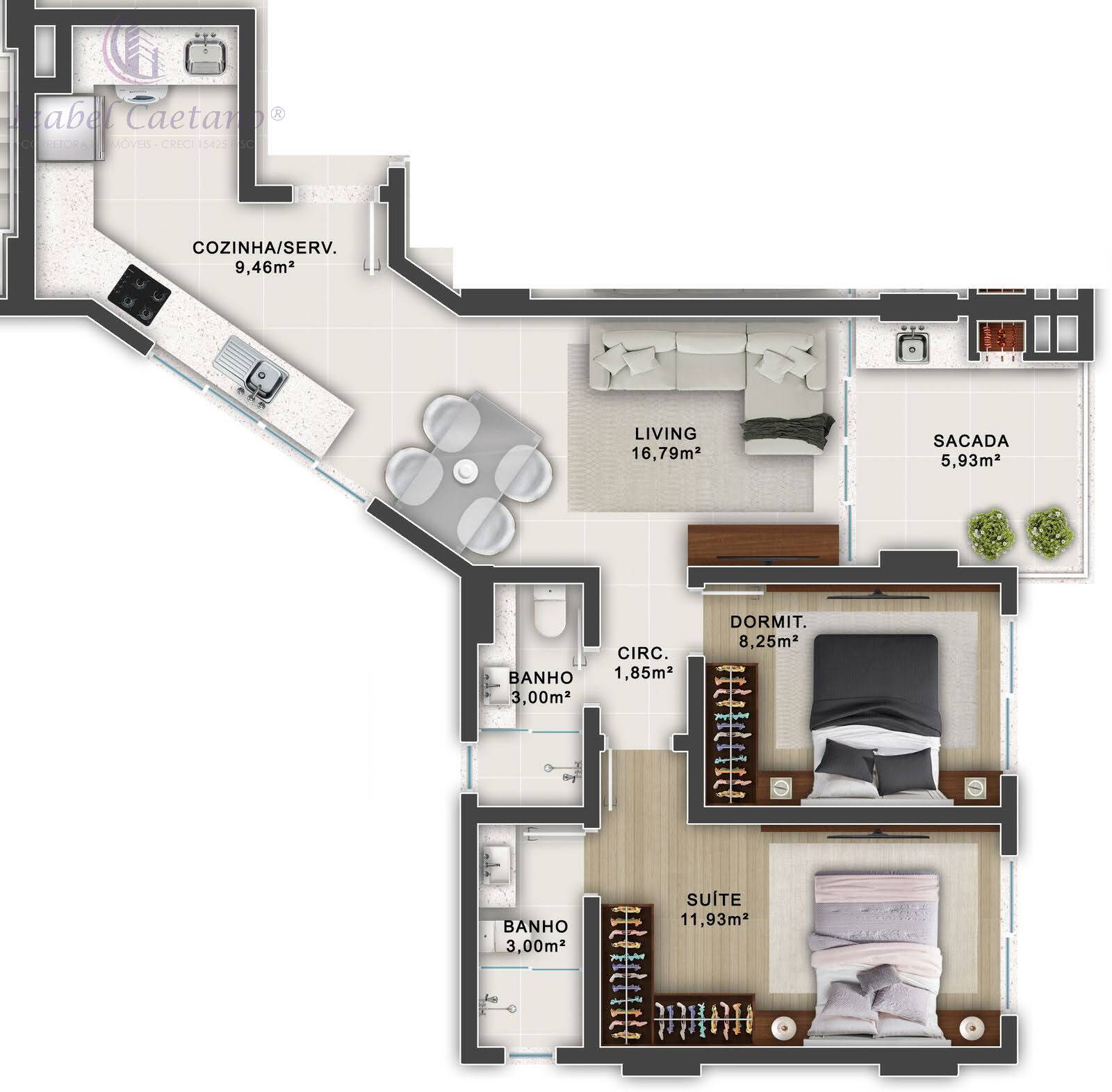 Apartamento, 2 quartos, 69 m² - Foto 10