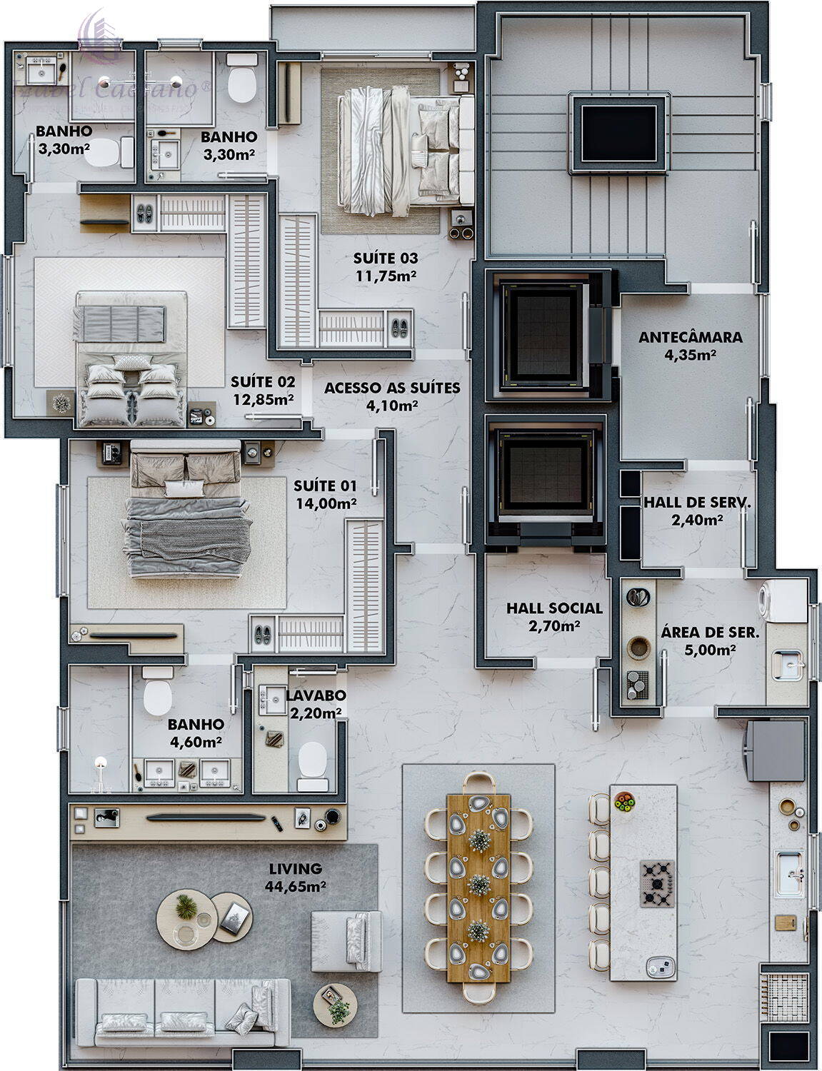 Apartamento, 3 quartos, 129 m² - Foto 4
