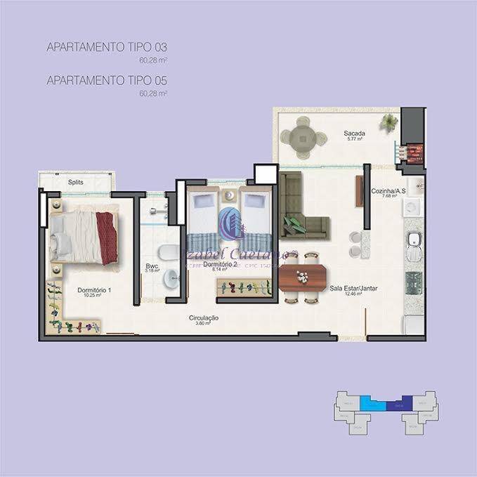 Apartamento, 2 quartos, 60 m² - Foto 9